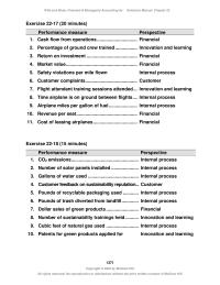 Accounting Chapter 22 Customer feedback on sustainability reputation