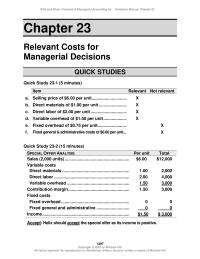 Accounting Chapter 23 For HERO Maximum production and sales