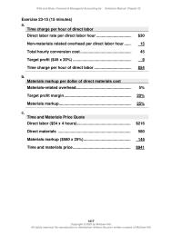 Accounting Chapter 23 The company should rework the jackets to be good