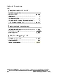Accounting Chapter 23 Santana should use the 140 remaining direct labor