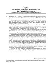 Finance Chapter 1 This Transfer Capital Can Take Place Three