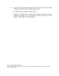 Finance Chapter 3 A has an expected return of 10 percent