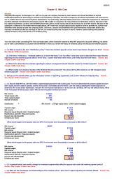 Finance Chapter 15 Answer See Mini Case Show What