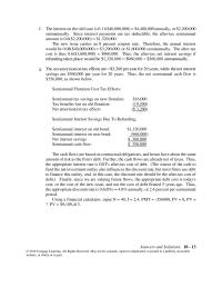 Finance Chapter 18 Semiannual Interest Savings Due To Refunding