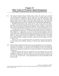 Finance Chapter 23 Conversely Excess Inventories Are Carried Firm Will