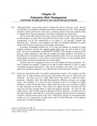 Finance Chapter 24 Swaps are transactions where two parties swap