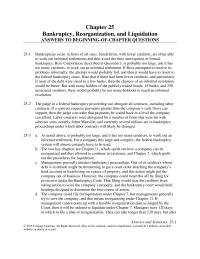 Finance Chapter 25 Restructuring Often Involves Both Extension And Composition