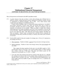 Finance Chapter 27 When The Forward Rate Below The Spot