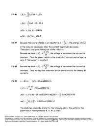 Electrical Engineering Chapter 3 Homework Therefore, energy is flowing out of the inductor.