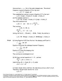 Electrical Engineering Chapter 4 Homework Under steady-state conditions, the inductance acts as a short circuit