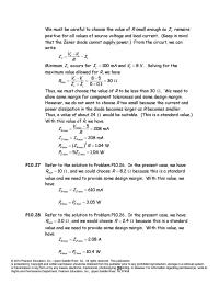 Electrical Engineering Chapter 10 Homework Zener Modeled Open Circuit And Have