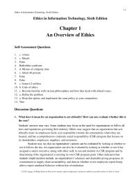 Business Ethics Chapter 1 Students May Say That Hiring Honest And