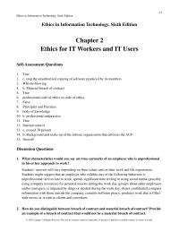 Business Ethics Chapter 2 What Would You Do Students Answers Will