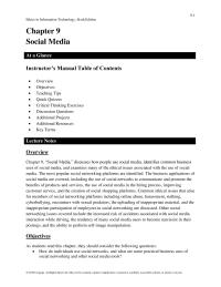 Business Ethics Chapter 9 How do individuals use social networks