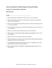 Chapter 3 Homework What The Nurses Best Protection Against Negligence