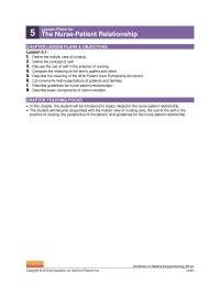 Chapter 5 Homework Develops The Patient Begins Feel Safe With