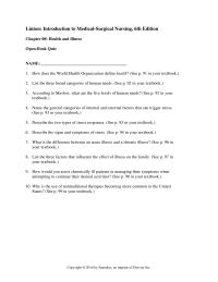 Chapter 8 Homework What The Difference Between Acute Illness And