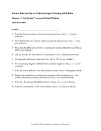 Chapter 12 Homework How Nursing Diagnosis Different From Medical Diagnosis