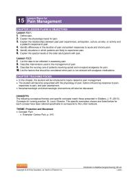 Chapter 15 Homework Nonpharmacologic and pharmacologic interventions