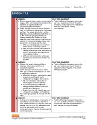 Chapter 17 Homework&nbsp;What are some special considerations for the nursing care of this patient?