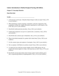 Chapter 27 Homework List The Common Signs And Symptoms Meningitis