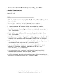 Chapter 29 Homework When Performing Functional Assessment Patient With Spinal
