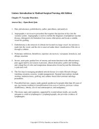 Chapter 37 Homework The First Step Managing Peripheral Arterial Disease
