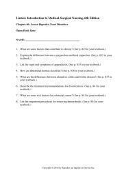 Chapter 40 Homework What Are The Differences Between Ulcerative Colitis