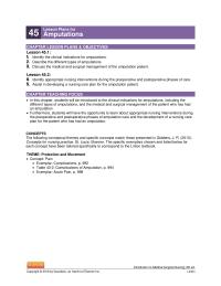 Chapter 45 Homework Amputations Instructor Preparation Lesson 452