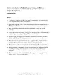 Chapter 45 Homework What Are The Nursing Interventions For Care