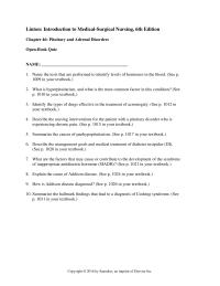 Chapter 46 Homework Describe The Management Goals And Medical Treatment