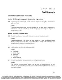 Chapter 12 Undisturbed Soil Samples Have Been Obtained From