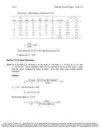 Chapter 13 A geotechnical investigation indicates the failure surface