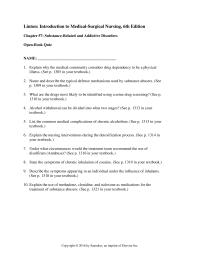 Chapter 57 Homework Explain The Nursing Interventions During The Detoxification
