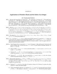 History & Theory Chapter 10 Homework From Theorem 102 Must Have Mod Because