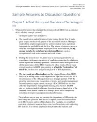 Human Resources Chapter 01 Technology Key The Implementation Strategic What