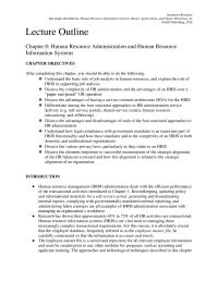Human Resources Chapter 08 Multiproces’s Outsourcing Involves Outsourcing All One More