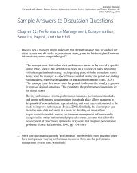 Human Resources Chapter 12 Both Performance Management And Benefits Information Systems