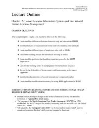 Human Resources Chapter 13 The Training Program Content For Expatriates Based