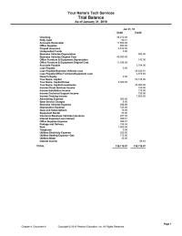 Accounting Chapter 4 Homework Rental Insurance business Vehicles Insurance Interest Expense loan Interest