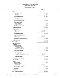 Accounting Chapter 4 Homework&nbsp;Balance Sheet&nbsp;As of January 31, 2018