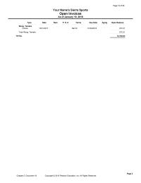 Accounting Chapter 5 Homework Page Your Names Sierra Sports Open Invoices