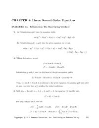 Chapter 4 Homework Evaluating Y0 And Y0 Also Conclude That