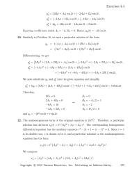 Chapter 4 Homework The nonhomogeneous term of the original equation