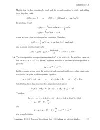 Chapter 4 Homework The Corresponding Homogeneous Equation