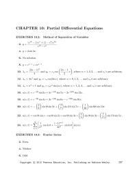 Chapter 10 Homework Partial Differential Equations Exercises 102