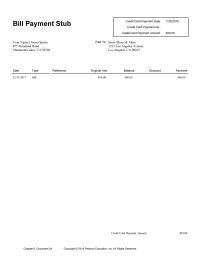 Accounting Chapter 6 Homework Credit Card Payment Date Bill Payment Stub