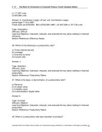 Finance Chapter 04 What The Base Denominator Productivity Ratio