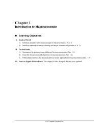 Economics Chapter 1 Keynesian Models Although The Textbook Presents Just