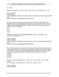 Finance Chapter 07 Reference Common Share Valuation The Dividend Discount